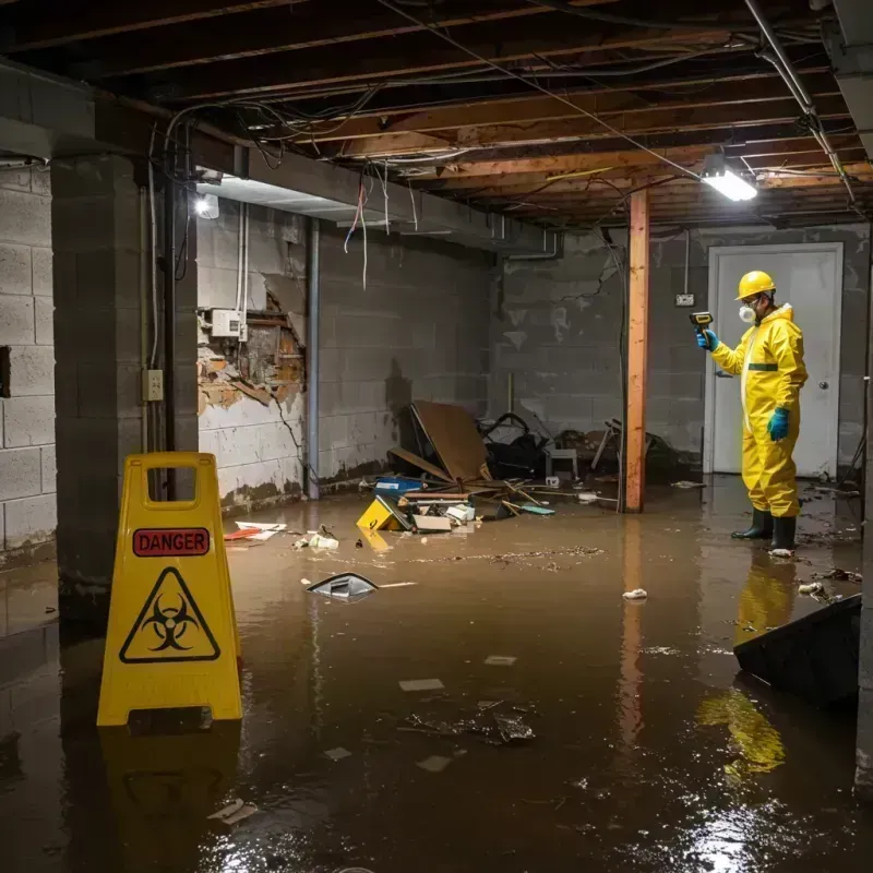 Flooded Basement Electrical Hazard in River Grove, IL Property